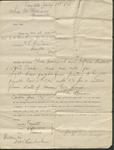 Account Statement and Sale Agreement for a Gin feeder and Condenser, July 1, 1893