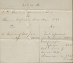 Stock Account Documents, 1877