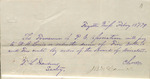 Promissory Note, Treasurer Phoenix Cooperative Association to W. B. Louis, February 3, 1879