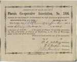 Stock Certificate Share 206, Phoenix Cooperative Association, No. 516, Undated