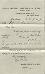 Letter of Acknowledgement for Consignment of Cotton, March 7, 1871