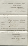 Letter of Acknowledgement for Consignment of Cotton, December 3, 1870