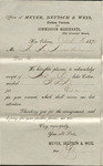 Letter of Acknowledgement for Consignment of Cotton, October 6, 1879