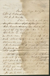 Letter, Robert Sholinh to John P. Darden, E. J. Hicks, October 9, 1860