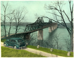 Mississippi River bridge (color) by Charles Johnson Faulk Jr.