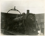 Steam locomotive in Roundhouse, Vicksburg, Mississippi. by Charles Johnson Faulk Jr.