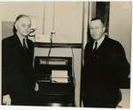 Louis P. Cashman (right) and unidentified gentlemen by Charles Johnson Faulk Jr.