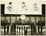WWII bowling alley-Mussolini, Hitler, Hirohito caricatures. by Charles Johnson Faulk Jr.