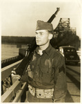 Guarding Vicksburg bridge-WWII by Charles Johnson Faulk Jr.