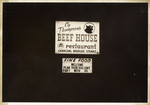 Cy Thompson's Beef House Sign - Night