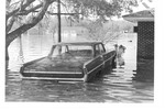 Car and flooded houses - Tombigbee River Flood 1974