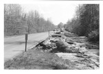 Damage to road shoulder - Tombigbee River Flood 1974