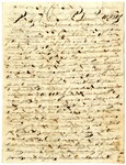 Letter, Franklin E. Plummer, Copiah County, MS to Eunice Goodrich, Richmond, MA 1823 by Franklin E. Plummer