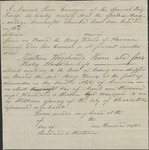 Handwritten Incomplete Receipt for Delivery of Merchandise between Manuel Ruiz in Havana, Cuba and William Young in Charleston, South Carolina