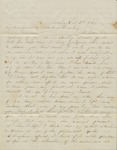 Letter, H. Frances in Natchez, Mississippi to Samuel Henry, Prescott, Massachusetts, October 1, 1846 by H. Frances