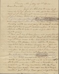 Letter, Rev. John G. Jones in Sharon, Mississippi to Brother B.F. Jones in Fayette, Mississippi, May 11, 1838 by John G. Jones