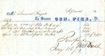 Receipt, Mr. Samual Fagob to Steamer Gen. Pike, Dr., January 10, 1859
