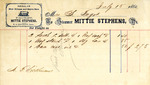 Receipt, Mrs. S. Fagob to Steamer Mittie Stephens, July 15, 1865