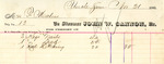 Receipt, Mrs. F. Mealus, November 21, 1885