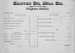 Canton Oil Mill Company Daily Report Form, circa 1900-1909