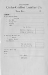 Cooke-Grafton Lumber Record Slip, circa 1900-1909 by Cooke-Grafton Lumber Co.