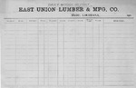 East Union Lumber Daily Woods Report, circa 1900-1909
