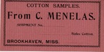 Cotton Samples Slip by C. Menelas
