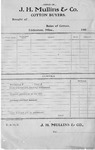 Mullins & Company Order Form, circa 1900-1909 by J. H. Mullins & Co.