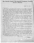 Letter from J.S. Johnson, August 12, 1910 by J. S. Johnson