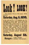 Picnic Announcement Flyer, August 5, 1899