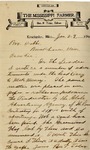 Letter, Ben F. Toler to Hobbs, January 29, 1897