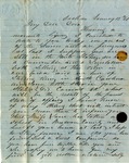 Letter, J. N. Ledbetter to Eudora Hobbs, January 15, 1861