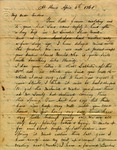 Letter, Howell Hobbs to Eudora Hobbs, April 6, 1861