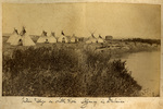 Indian Village at Little Bighorn Agency (from photo) by Andrew Bowles Holder
