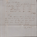 Statement of Purchases with Letter, W. B. Fulkerson to I. R. Wade