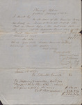 Bill of Court Costs With Receipt, January 19, 1850