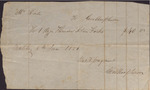 Receipt, George McPherson to Isaac R. Wade, January 6, 1857