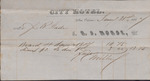 Receipt, City Hotel to Isaac R. Wade, January 31, 1857
