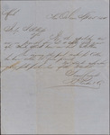 Letter, J. J. Person to Isaac R. Wade, September 25, 1858