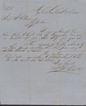 Letter, J. J. Person to Isaac R. Wade, October 21, 1858