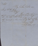Letter, J. J. Person to Isaac R. Wade, October 21, 1858