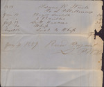 Receipt, Isaac R. Wade to L. P. Williams, January 4, 1859