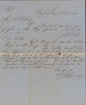 Letter, J. J. Person to Issac R. Wade, November 8, 1858