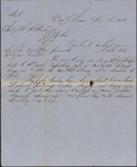 Letter, J. J. Person to Issac R. Wade, November 16, 1858