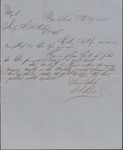 Letter, J. J. Person to Isaac R. Wade, November 27, 1858