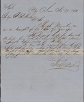 Letter, J. J. Person to Isaac R. Wade, November 29, 1858