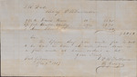 Invoice and Letter, Isaac R. Wade from W. B. Fulkerson, April 9, 1859