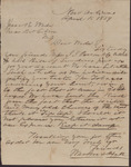 Letter, Warner and Hall to Isaac R. Wade, April 11, 1859