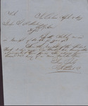Letter, J. J. Person and Co. to Isaac R. Wade, April 21, 1859