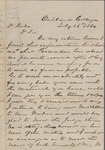 Letter, Mr. G. Williams to Isaac R. Wade, July 24, 1864